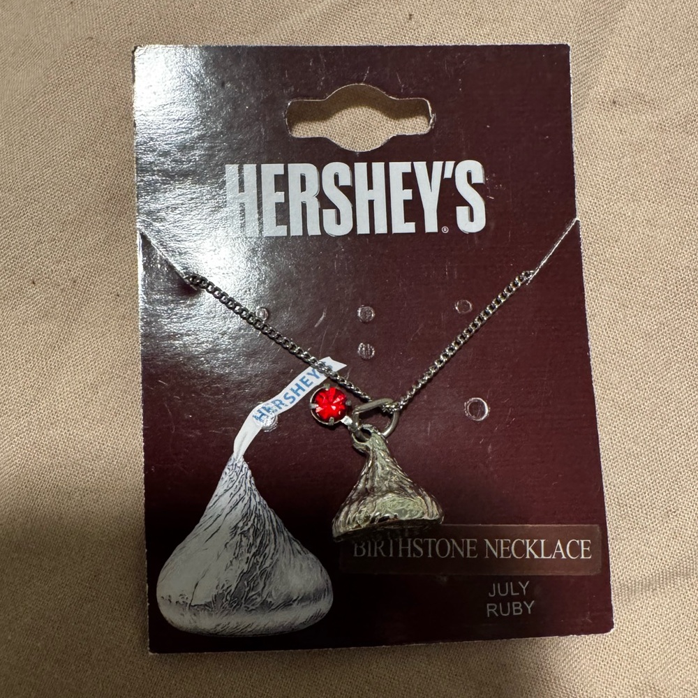 NWT Hershey Kiss Birthstone Necklace - July